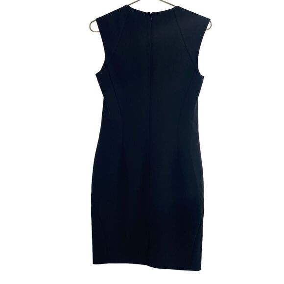 Emporio Armani Italian Sheath Dress Black Size 4 Gathered‎ Front - Picture 7 of 9